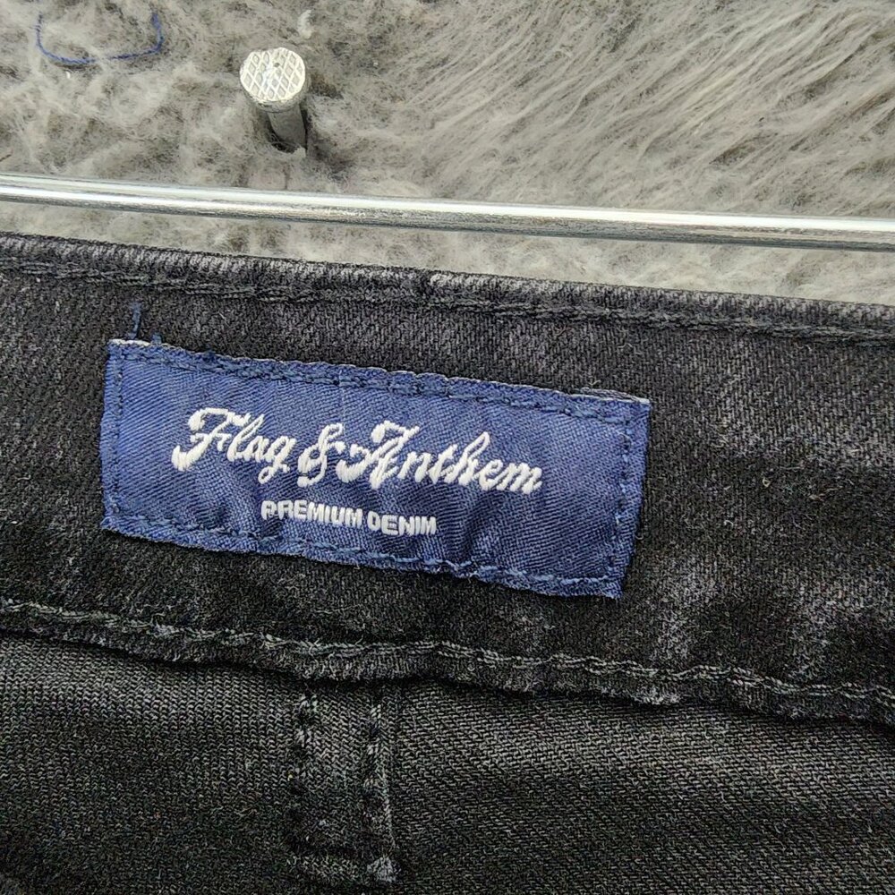Flag & Anthem Jeans Mens 32x32 Black Stretch Mid Rise Slim Straight *NWOT* - Picture 3 of 16